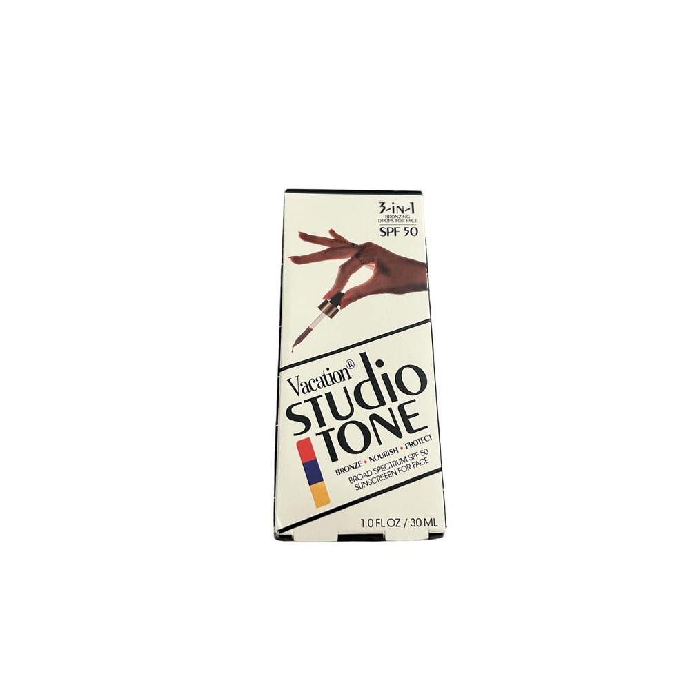 Vacation Studio Tone Bronzing Drops Unisex 1oz Bronze NEW SPF 50 Sunscreen 3-in1